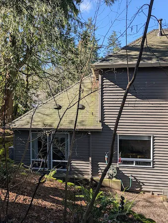 Roof and gutter work on a Portland Oregon home